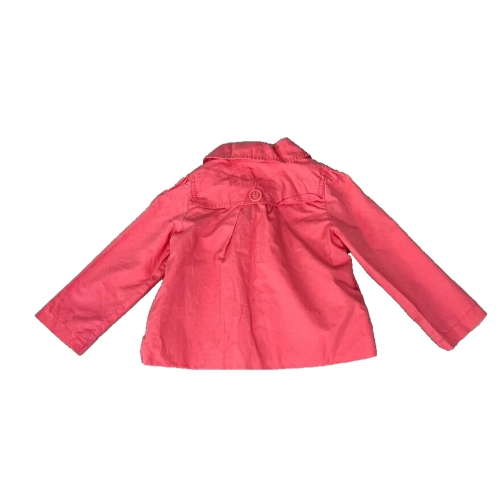 Baby Gap Trench Coat Baby Girls Toddler 4T Pink Chino Lined